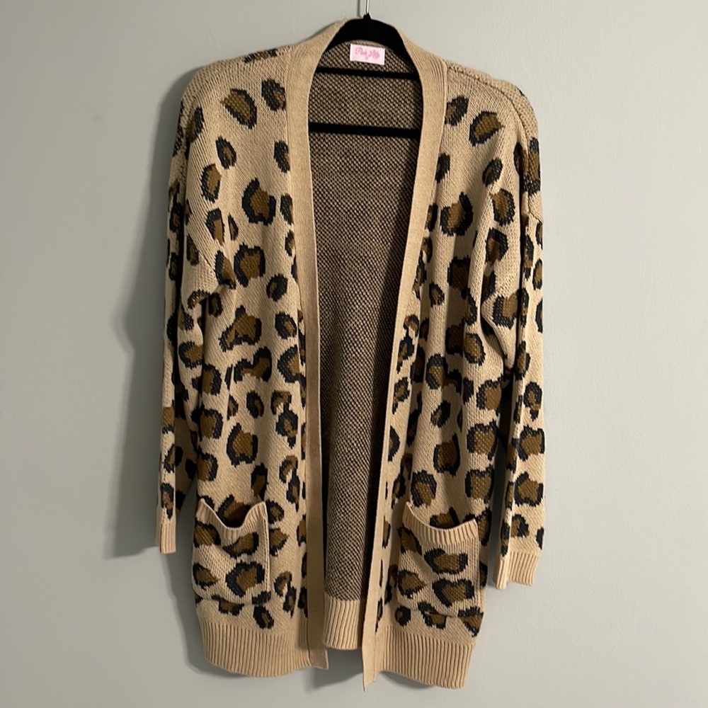 Pink Lily Leopard cardigan